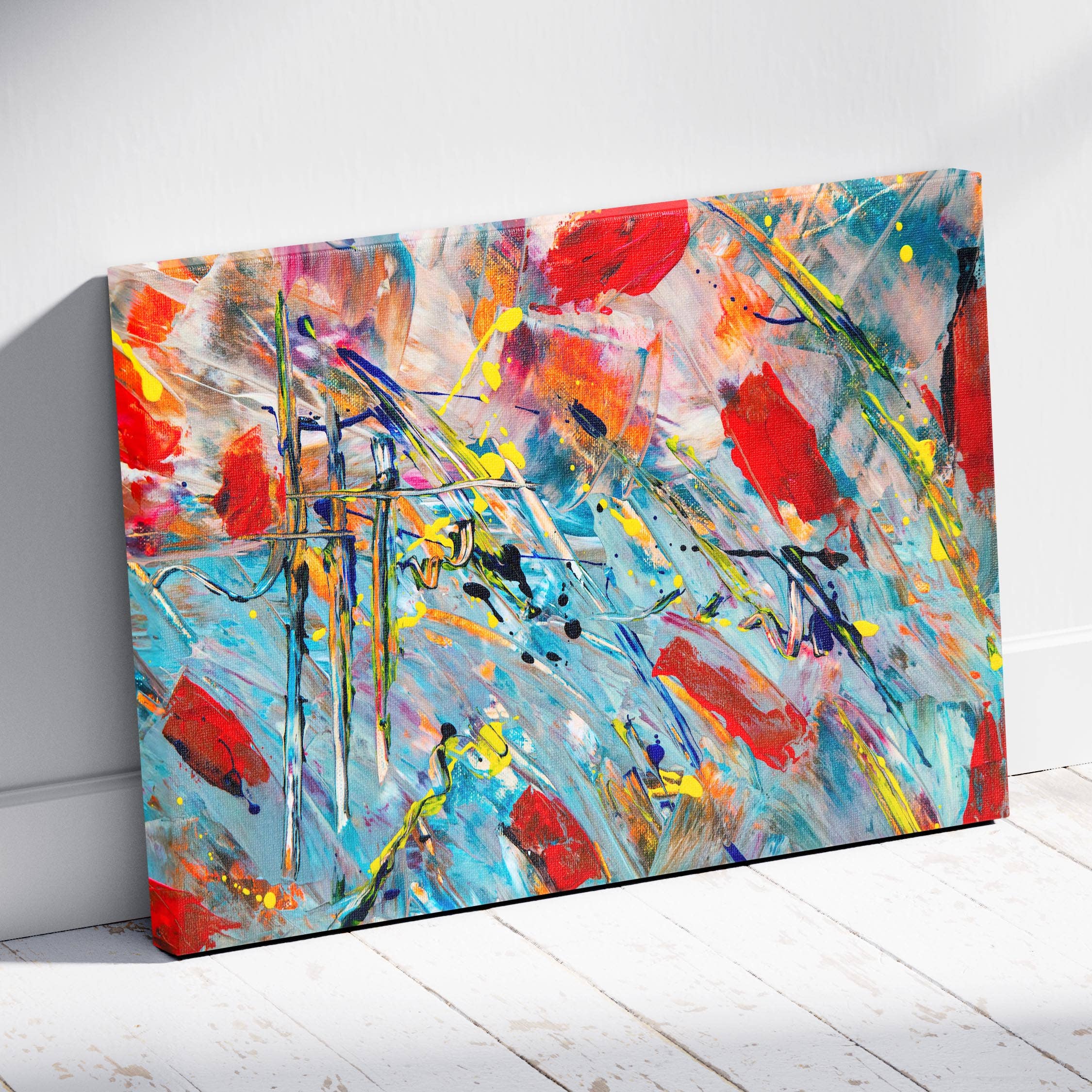 House Prints – wholesale Art print – Chaos in Vibrant Motion - Framed Canvas Wall Art Print1