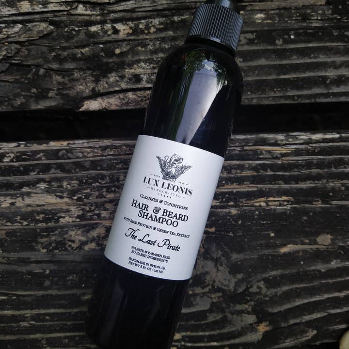 The Last Pirate Hair and Beard Shampoo for wholesale by Lux Leonis