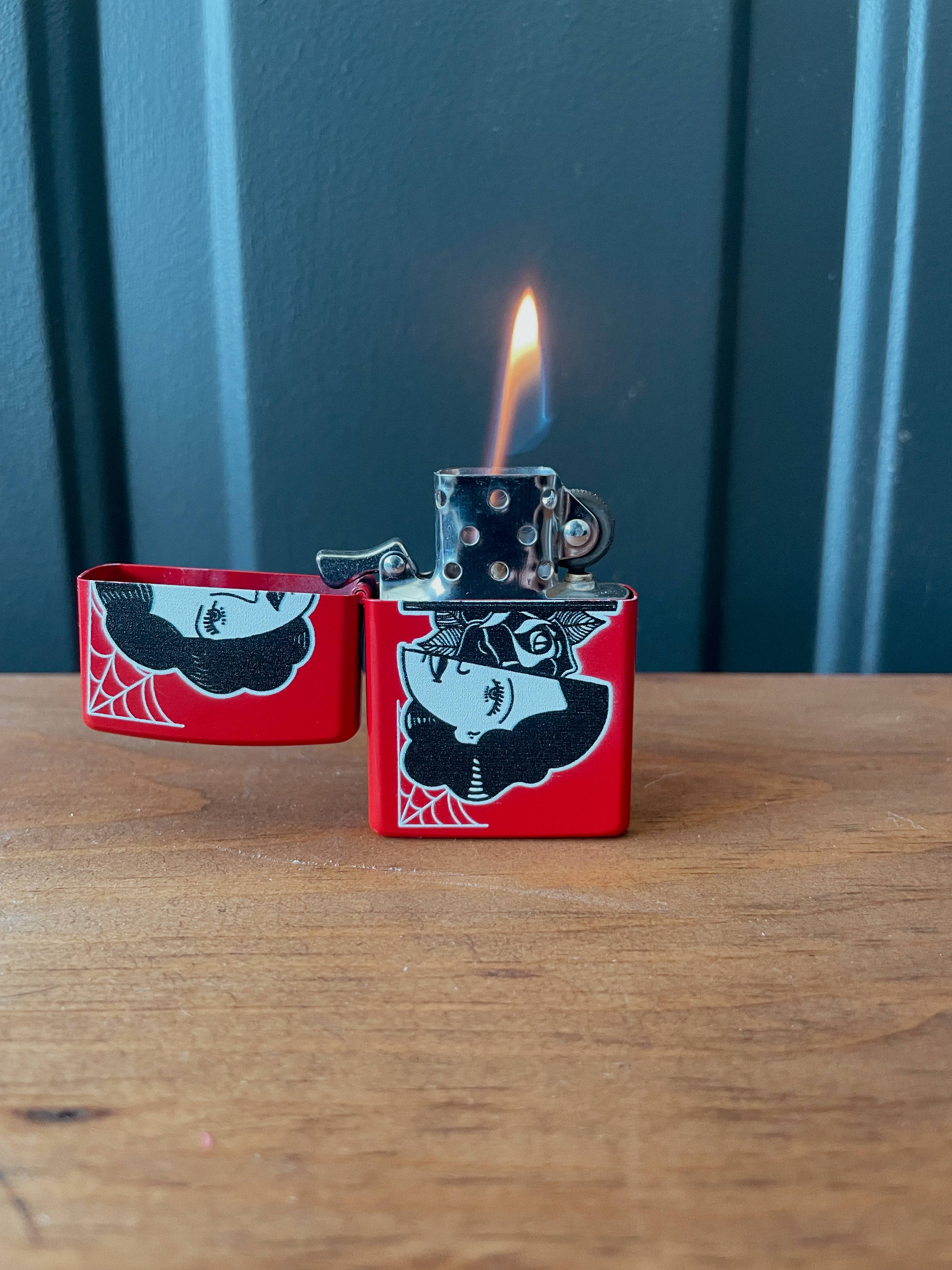 Whats Her Face - Wholesale Lighter - Refillable Split Woman Face Rose Lighter Wind Proof1