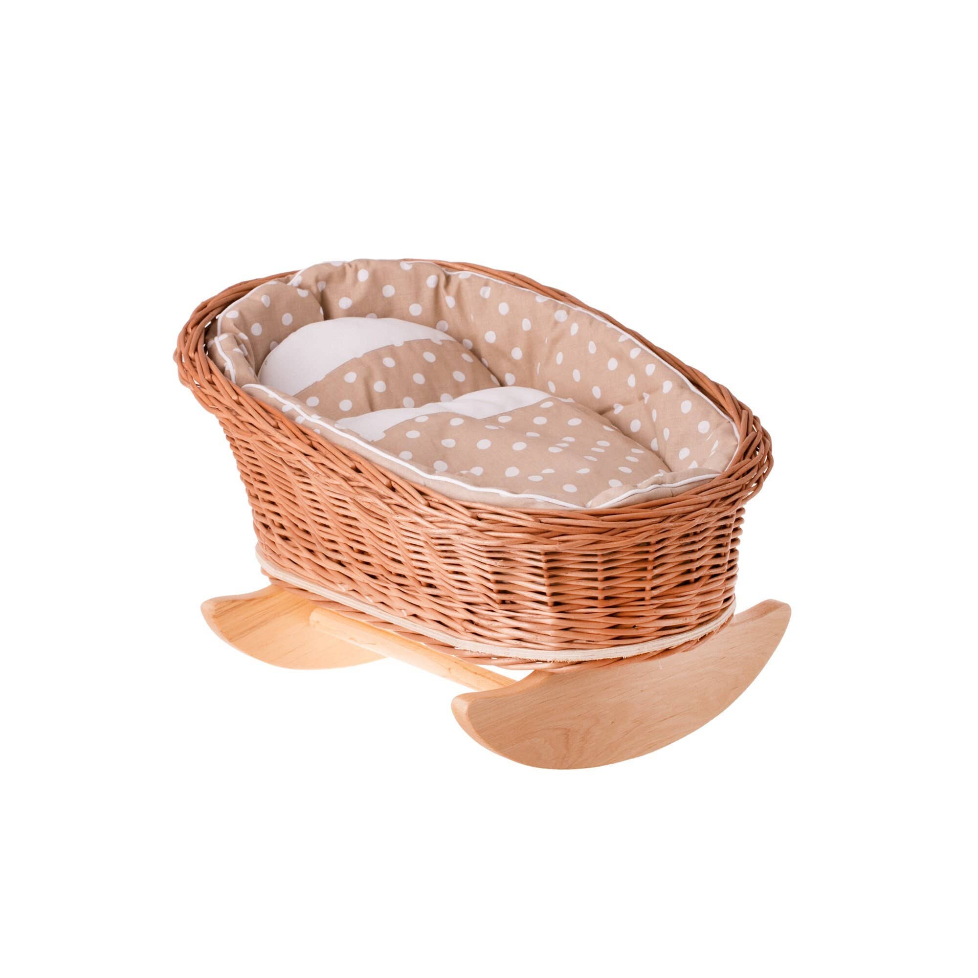 The Wicker Stories - Wholesale Doll Accessory Kit - Kids - Swing Bed For Doll, Wicker Doll Cradle5