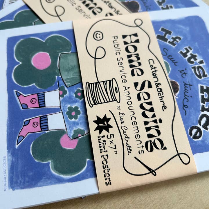 Cotton and Ochre - Wholesale Art Print - Home Sewing PSA Mini Posters5