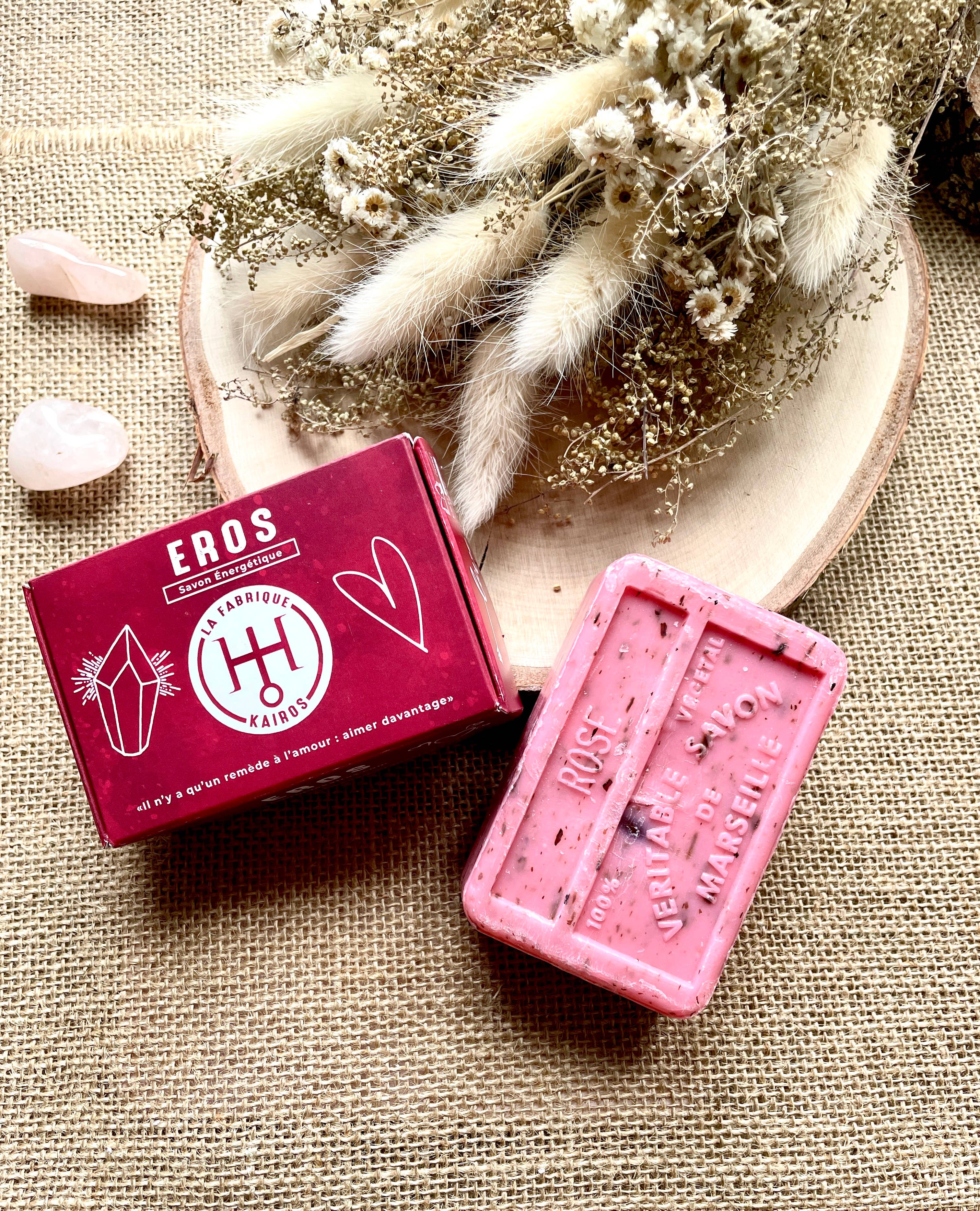 FABRIQUE DE KAIROS - Vendita all'ingrosso Saponette - Sapone energiaco alla rosa con quarzo rosa5