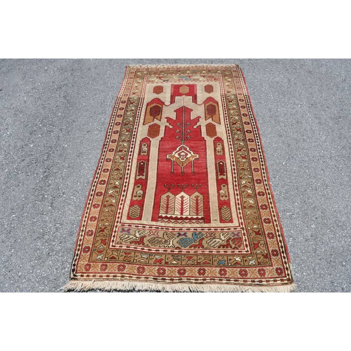 Ny Geometrisk Röd Ullmatta - Klassisk Vävd Design för wholesale av The Loom Wholesale