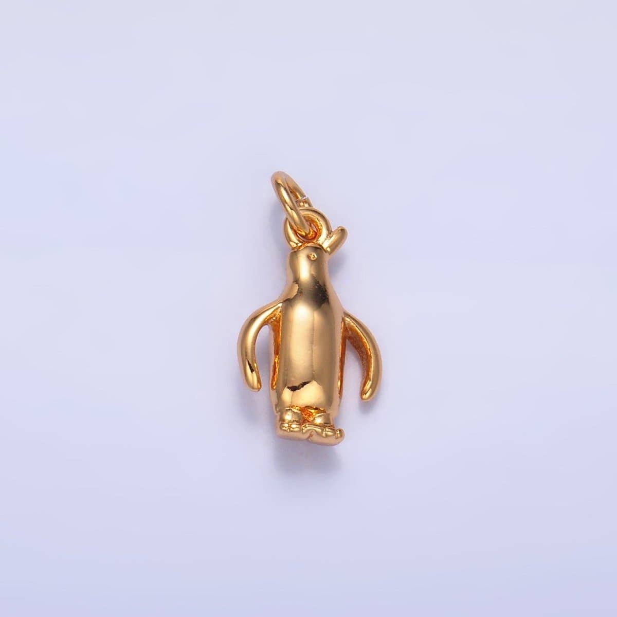 Aim Eternal - Wholesale Individual Charm/Pendant - 24K Gold Filled Penguin Bird Wildlife Animal 3D Multidimensional Charm | W389