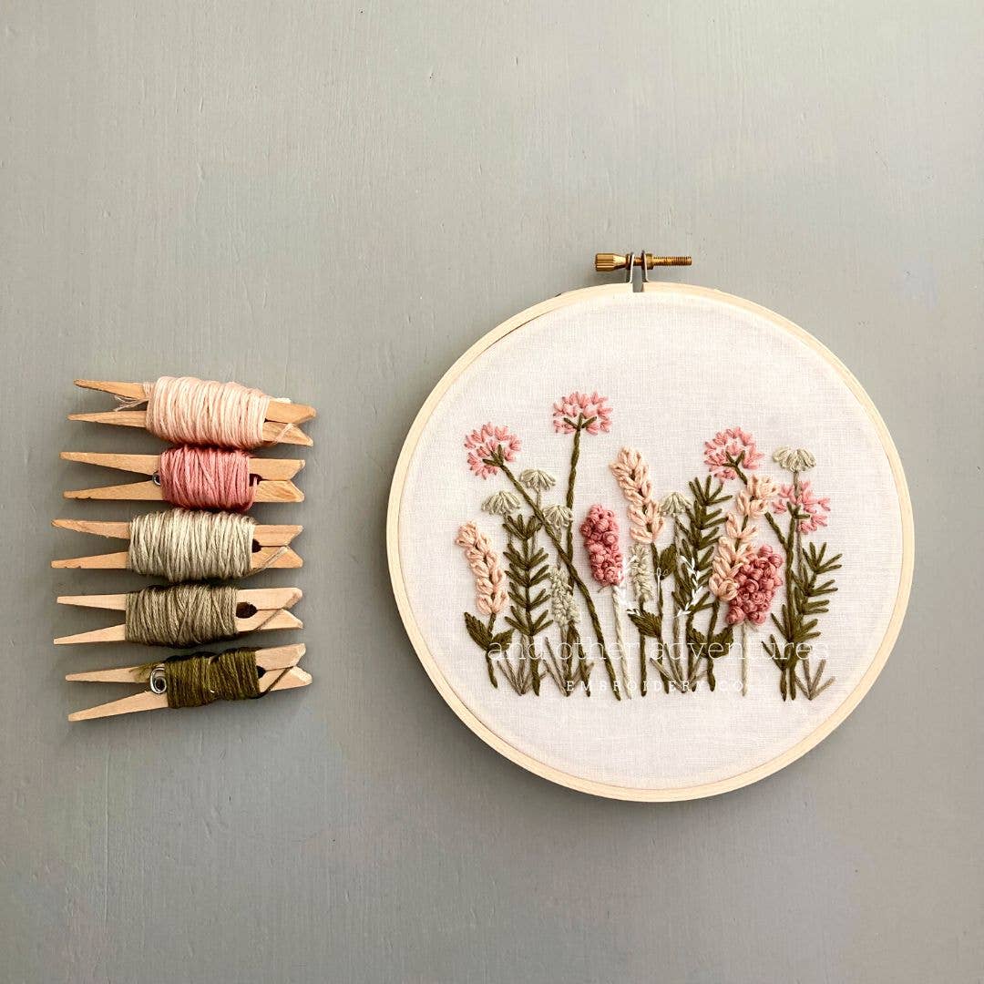 Floral Flourish Hand Embroidery Kit - Stitched Modern