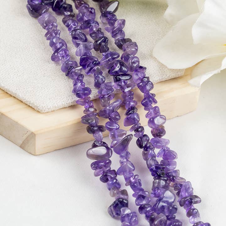 Soothing Crystals Beads - Vente Perle - Perles Brutes en Céramique | Améthyste Brute | Collier en Cristal Perles Non Taillées11