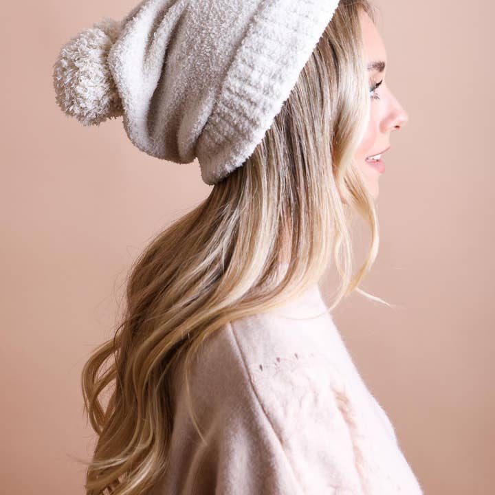 Leto Accessories - Wholesale Beanie - Women's - Cozy Boucle Pom Beanie – Perfect for Fall & Winter Warmth2