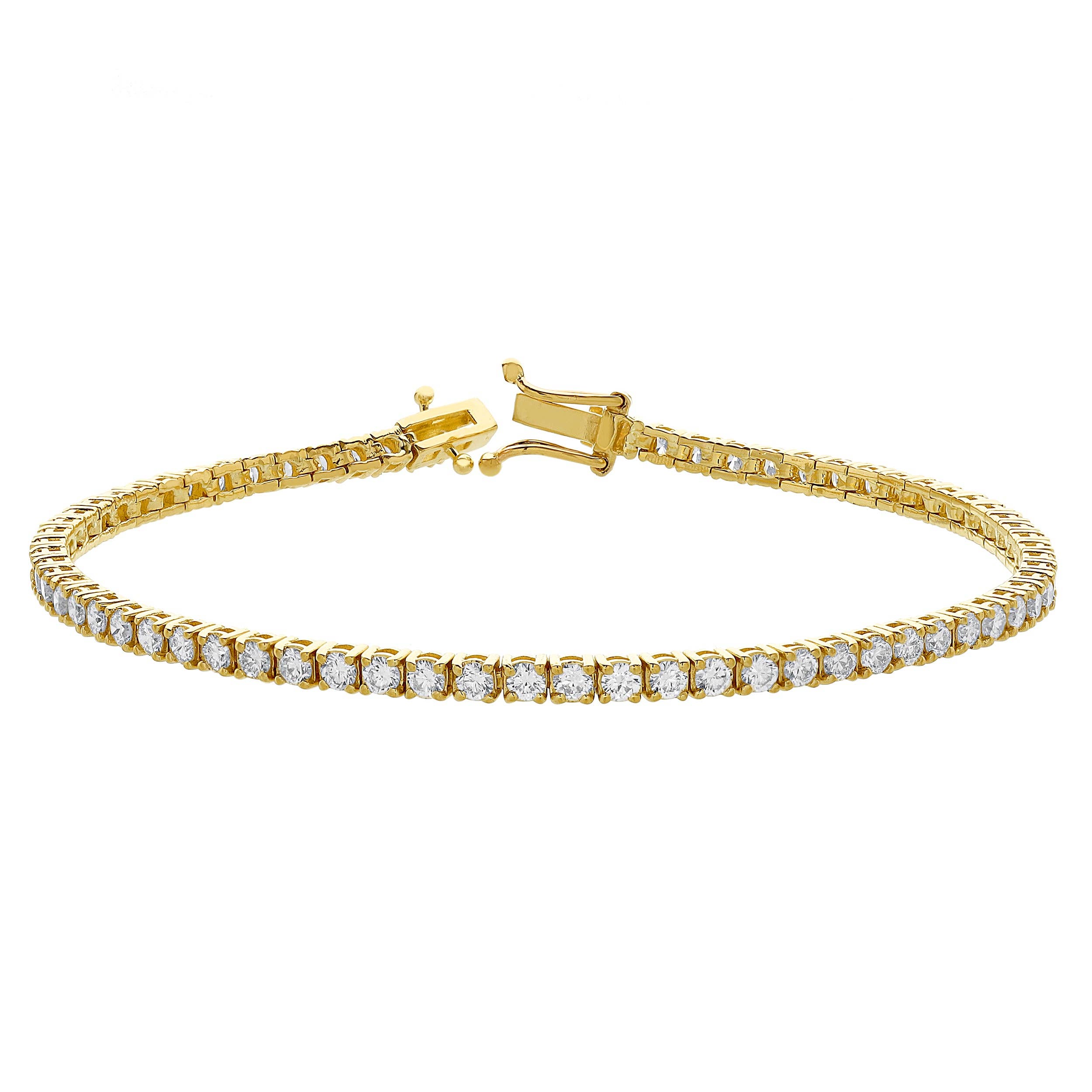 LuvMyJewelry (LMJ) - Wholesale Tennis Bracelet - LMJ LoveGrown 10K Yellow Gold Lab Grown Diamond Tennis Bracelets - 3.54 Cts0