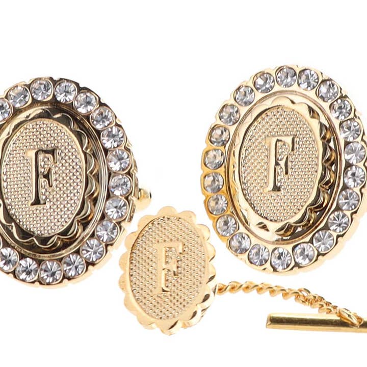 Classy Cufflinks - Venta al por mayor Gemelos - Hombre - Juego de gemelos iniciales y corbatas Vittorio Vico Bling: de la A a la Z de Classy Cufflinks