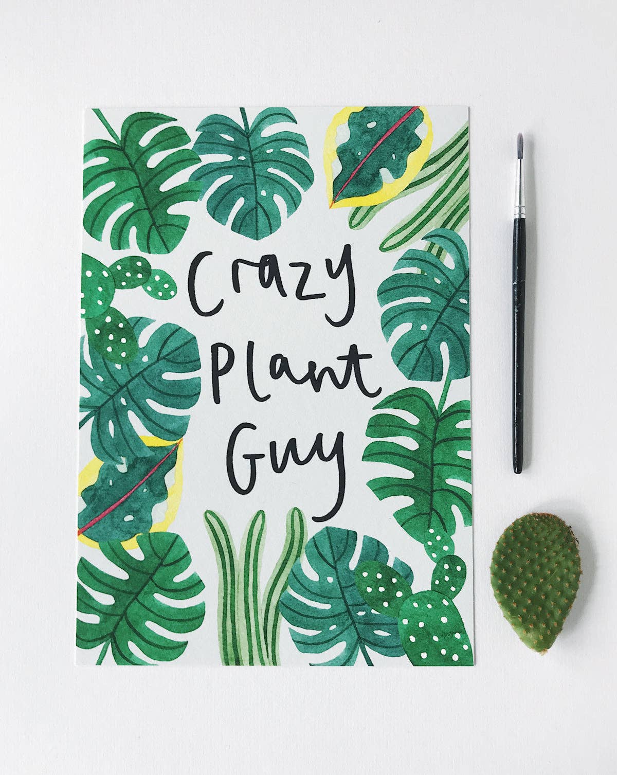 Katrina Sophia - Wholesale Art Print - Crazy Plant Guy A4 Print1
