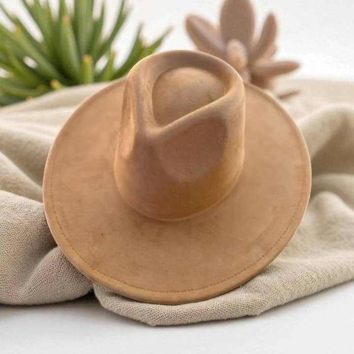 One and Only Accessories - Wholesale Fedora - Women's - Vegan Suede Wide Brim Rancher Hat 15