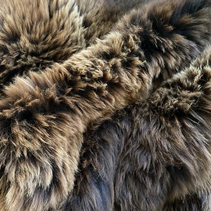 East Perry - Wholesale Area Rug - PLUSH BROWN SHEEPSKIN QUAD
