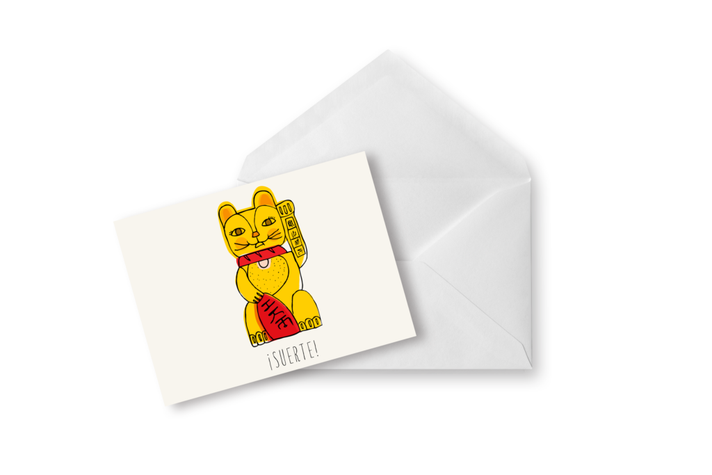 Holalola - Wholesale Thank You Card - CARD Gato suerte0