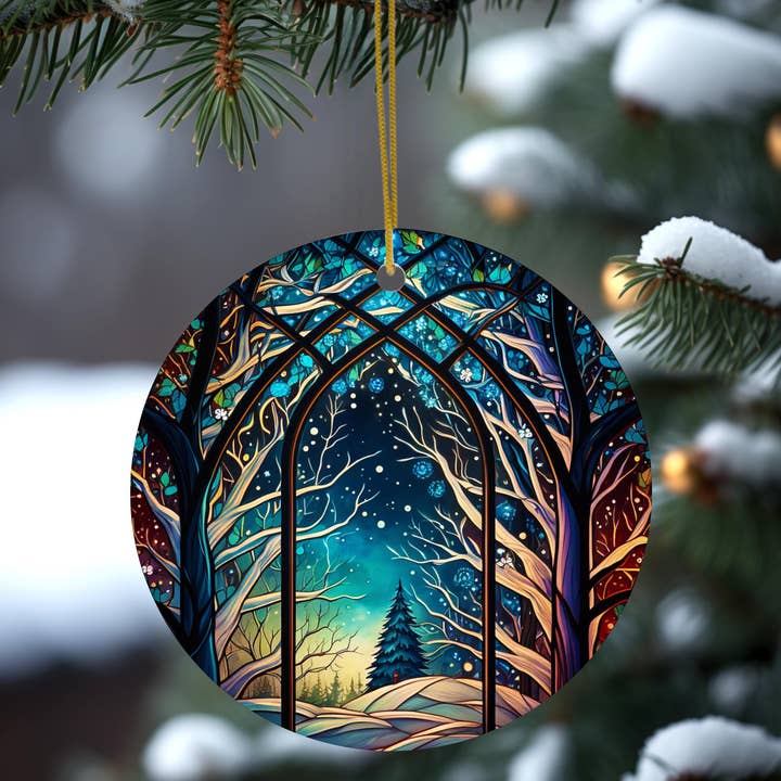 Fernville Creations - Wholesale Ornament - Ceramic Stained Glass Image Christmas Tree Ornament