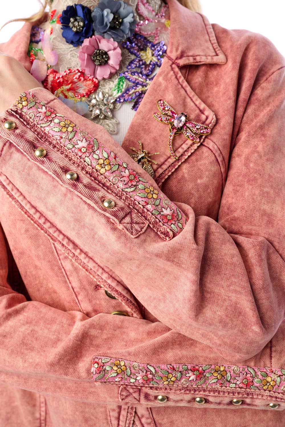 Mauve Wash Colonel Jacket for wholesale on Faire5