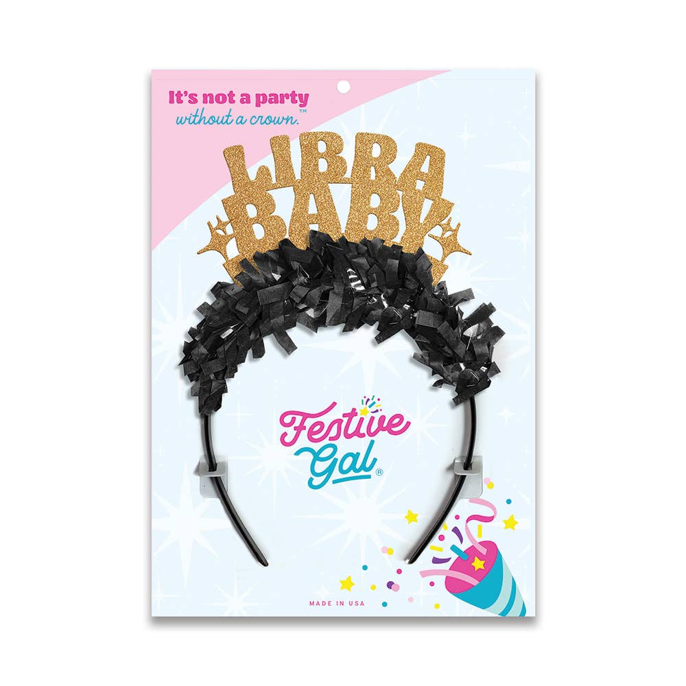 Festive Gal - Wholesale Party Hat/Crown - Libra Baby Zodiac Birthday Party Headband Crown4