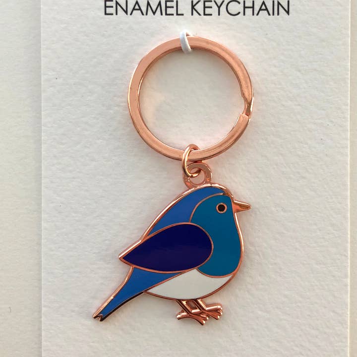 Porte-clés Oiseau Bleu pour la vente par Chameleon & Co