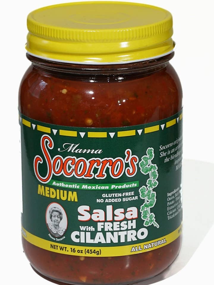 Mama Socorro's Medium Salsa With Fresh Cilantro 12 Pack for wholesale by Mama Socorro's