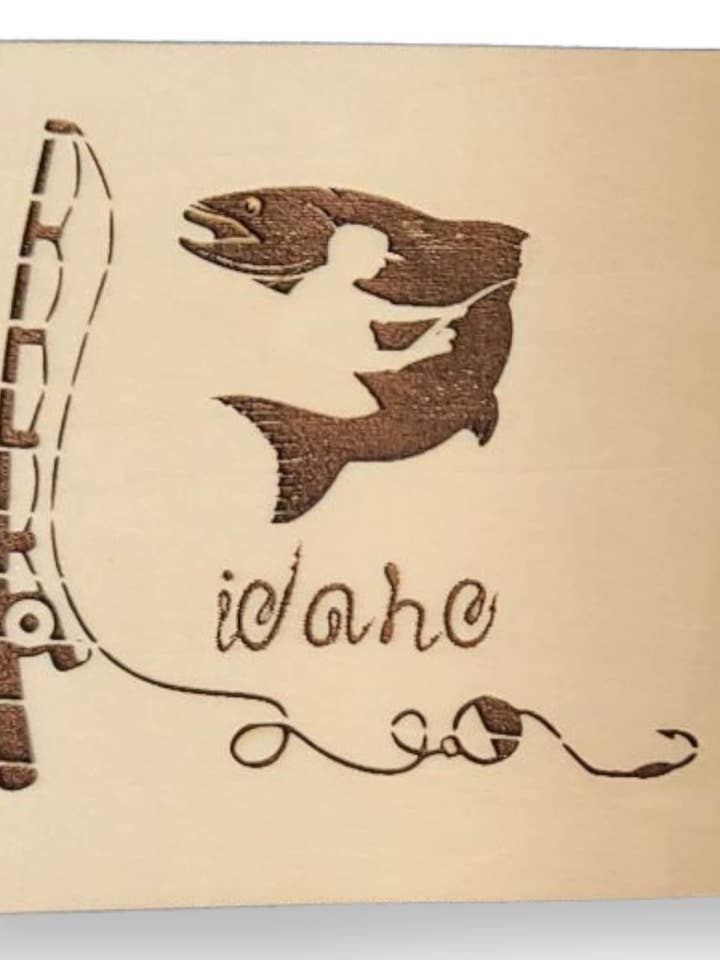 Magnete da pesca Idaho per la vendita all'ingrosso da parte di Kristi's Keepsakes