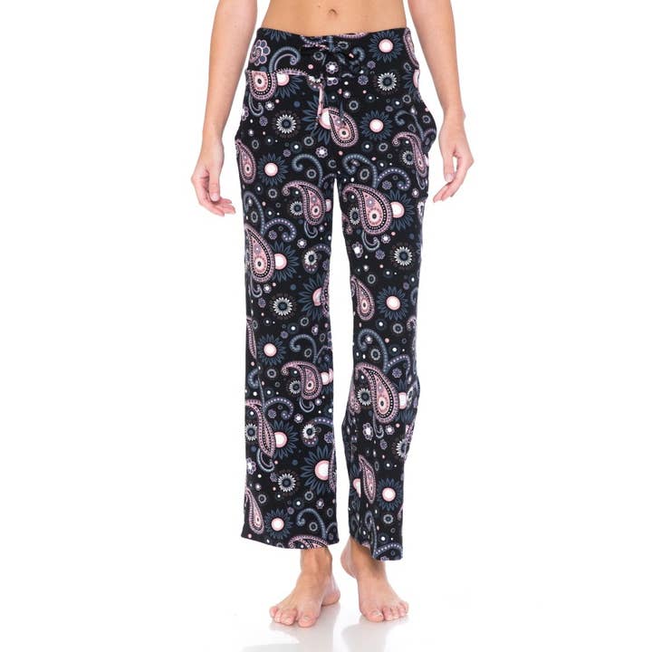 MULTI Buttery Soft Print Pajama Pants with Drawstring for wholesale on Faire