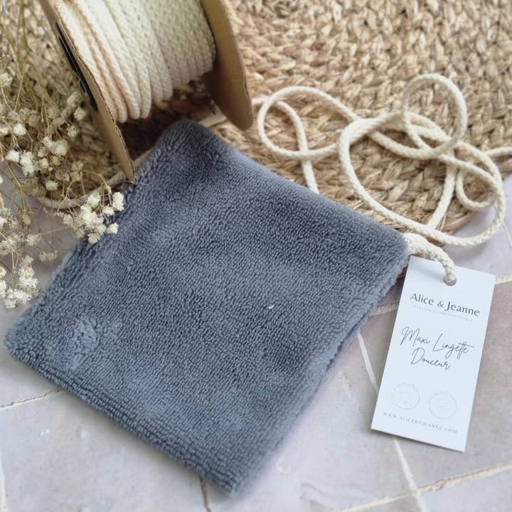 Maxi washable soft anthracite cloth for wholesale by Alice et Jeanne