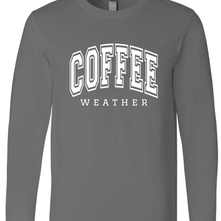 Kiki's Boutique - Vendita all'ingrosso Maglietta serigrafata - Donna - T-shirt a maniche lunghe Coffee Weather 1