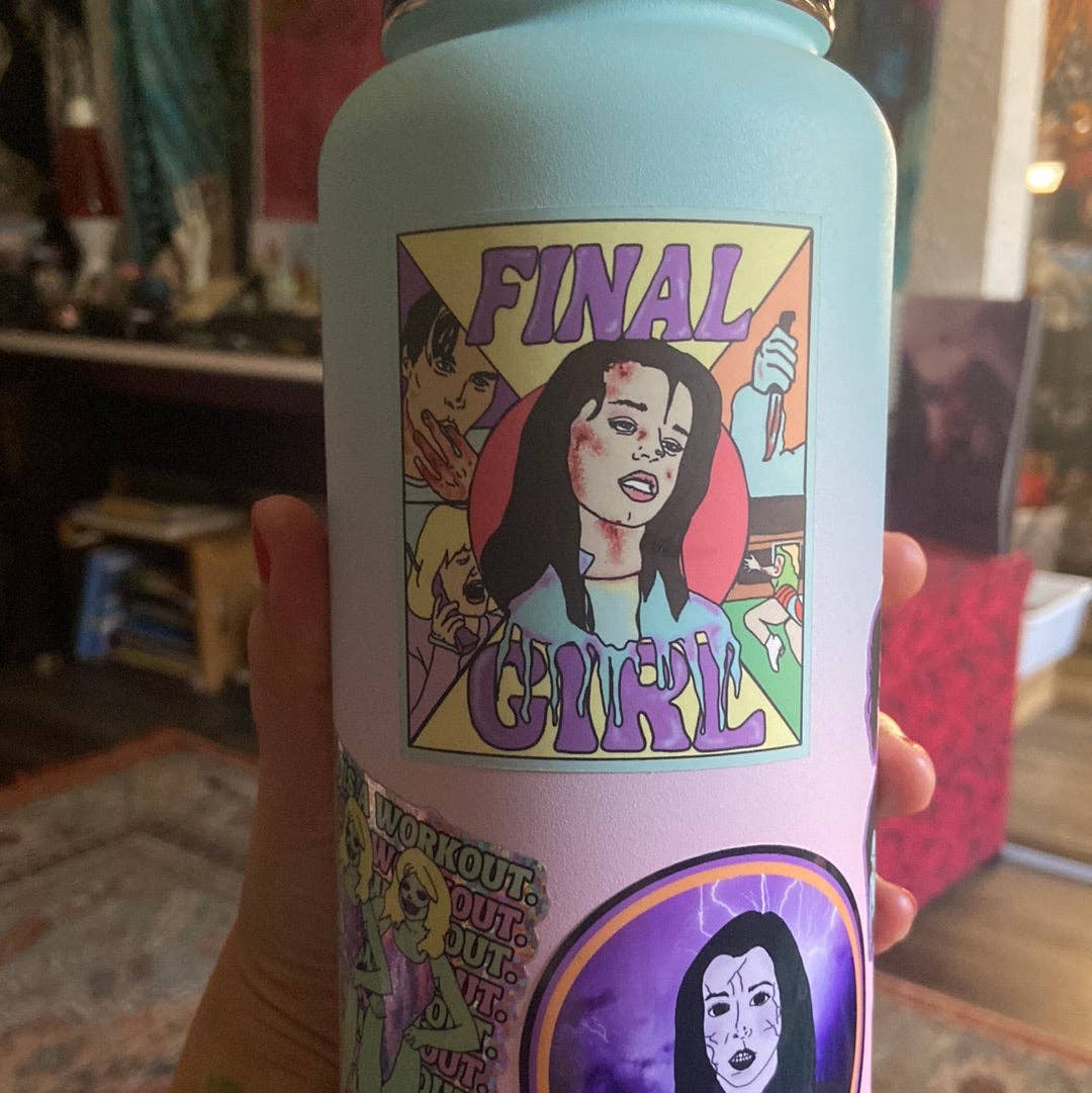 Haunted Fembot - Wholesale Sticker - "Final Girl" Scream 96’  Water Bottle Sticker1