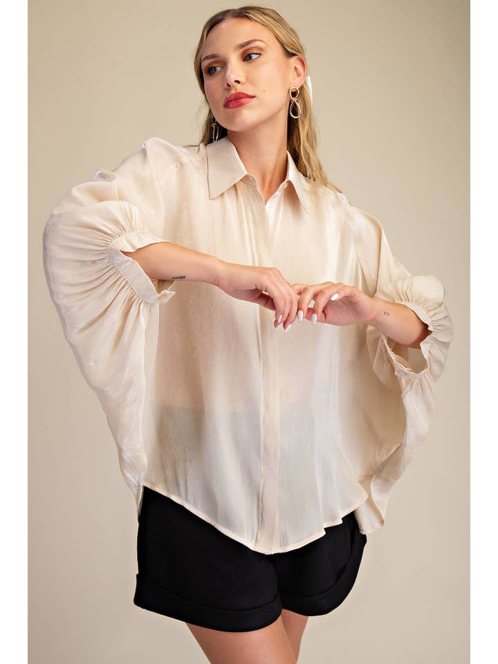 Glam - Wholesale Button Down Shirt - Women's - Button Front Shirt9