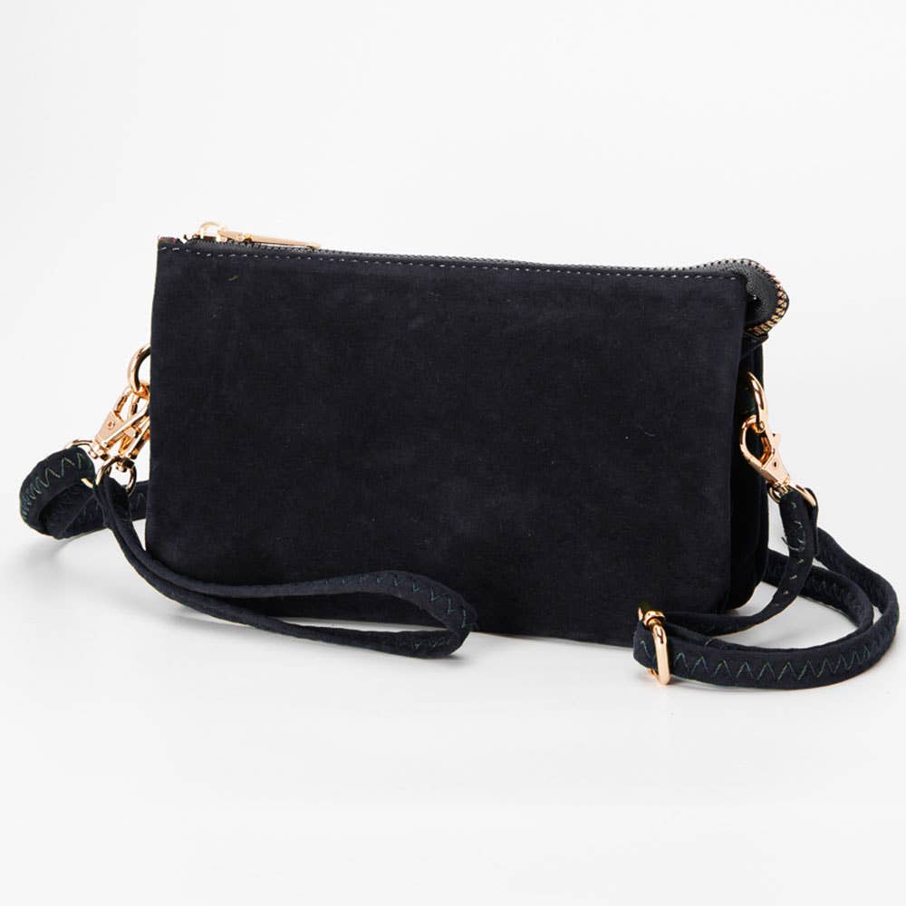 Sensibling Corp. - Wholesale Crossbody Bag - Women's - Plain Faux Suede Crossbody Clutch Bag9