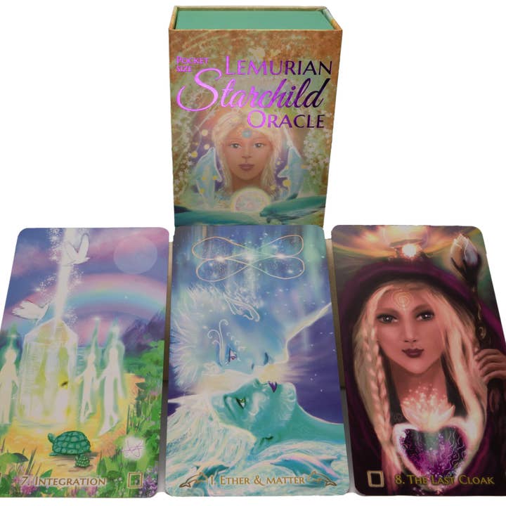 Spirit of Lemuria - Wholesale Tarot Cards - Travel Size Lemurian Starchild Oracle, 88 Cards, App