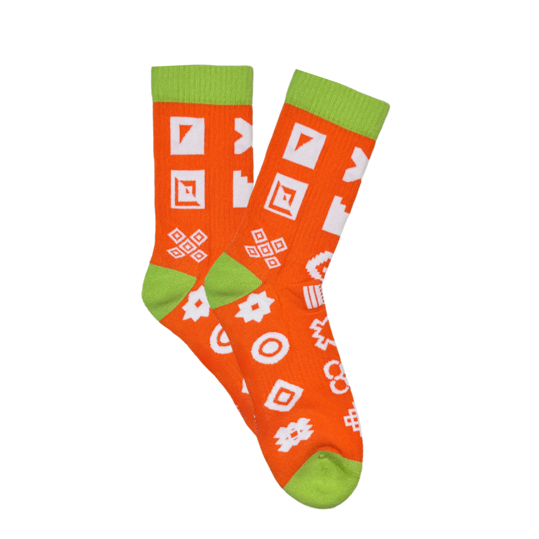 Afropop – wholesale Socks – Unisex – Orange Icon Sports Socks2