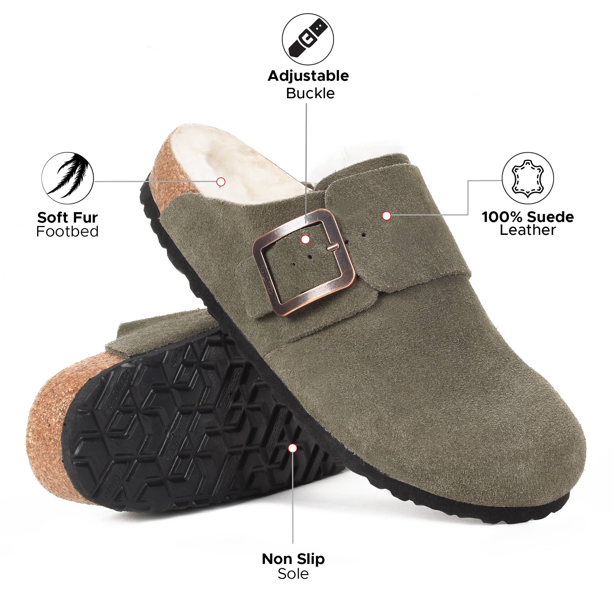 Aerothotic - Wholesale Clogs - Women's - Aerothotic Atlas Fur Genuine Leather Fur Lined Women Clogs 4