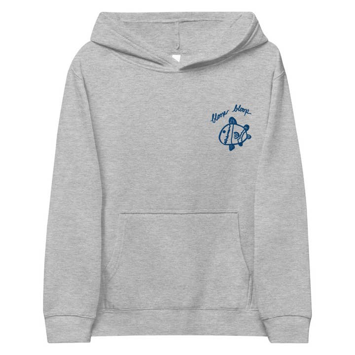 Sweat à capuche Blop Blop Fish (Juvénile) pour la vente par Akimiro Studio