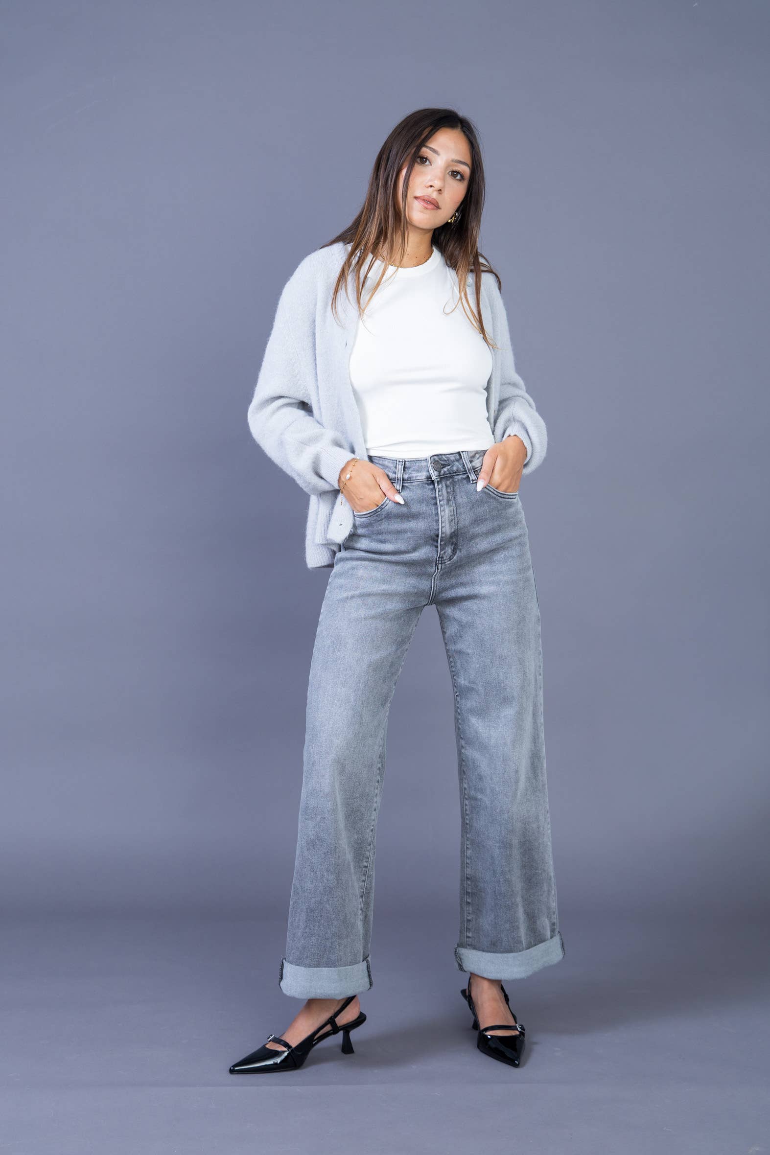 ANA & LUCY - Wholesale Jeans - Women's - Women's straight relaxed jeans "Émilie" - ANA & LUCY5