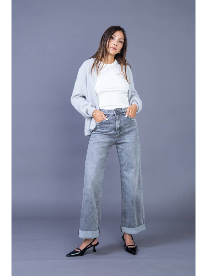 ANA & LUCY - Wholesale Jeans - Women's - Women's straight relaxed jeans "Émilie" - ANA & LUCY5