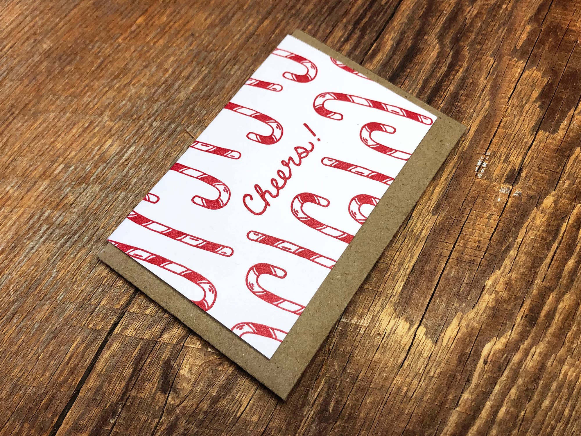 Noteworthy Paper & Press - Wholesale Season's Greetings Card - Cheers Candy Canes Enclosure Card2