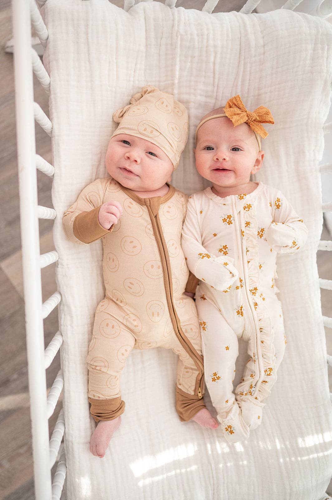 Harp Angel Boutique – wholesale Byxdress - Baby – Ruffle heldräkt med dragkedja i Caramel Bloom6