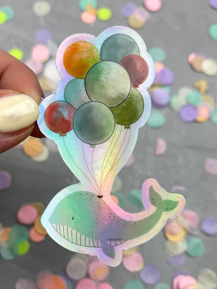 Adesivo holográfico XXL - muito pesado para a baleia marinha por atacado de von.anne