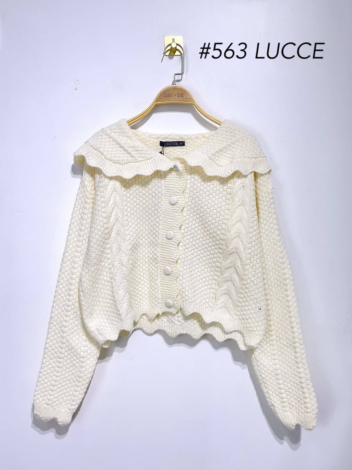 LUCCE - Wholesale Cardigan - Women's - Chunky knit cardigan - 5632