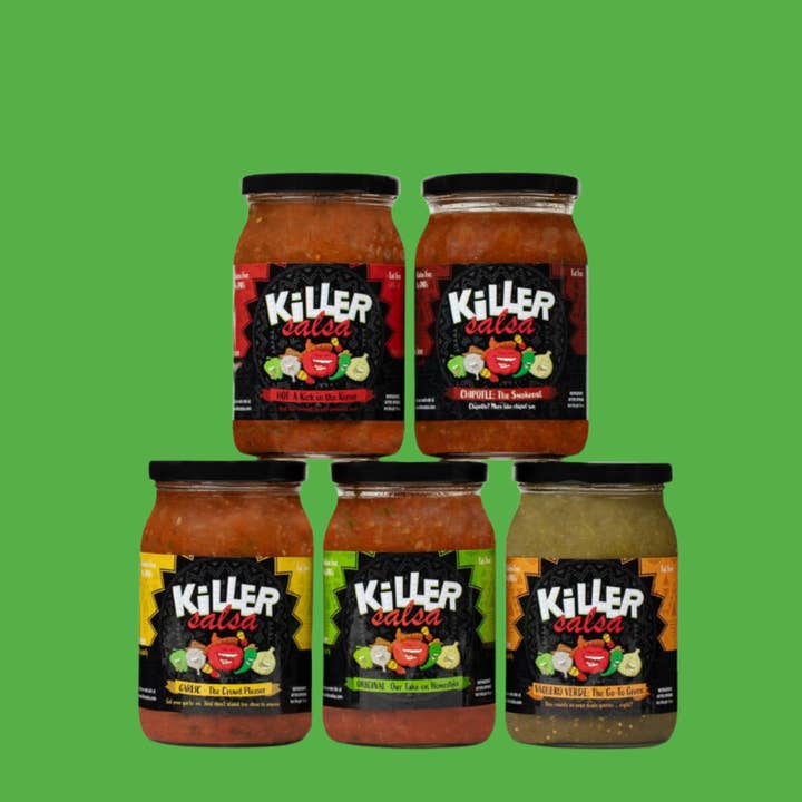 Killer Salsa Bundle - Hot, Garlic, Chipotle, Verde for wholesale by Killer Salsa