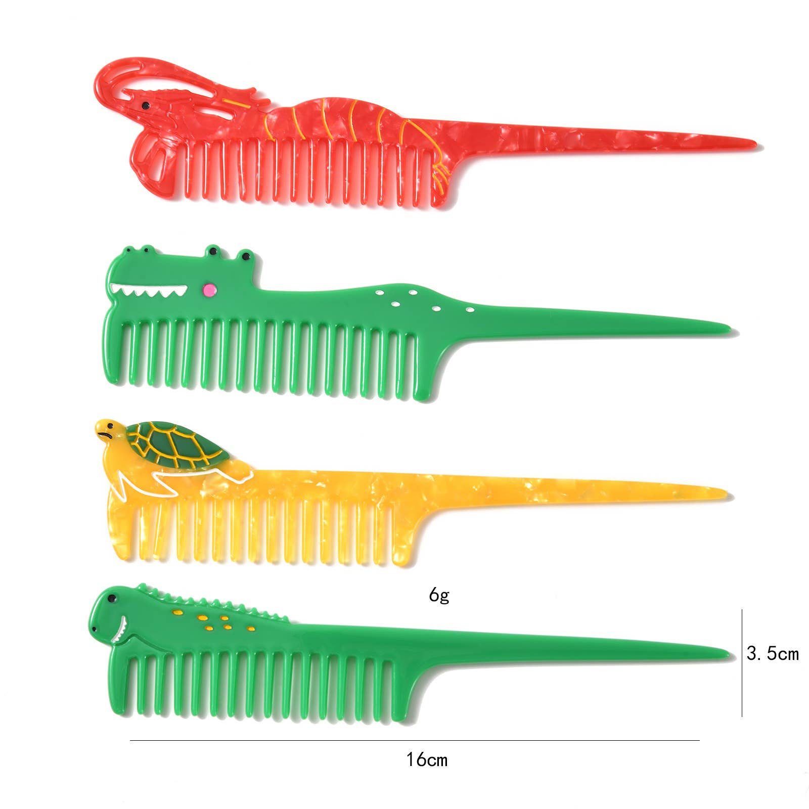 SoapElenGlen - Wholesale Hair Brush/Comb - Cartoon Reptile & Marine Animal Acetate Hair Comb4