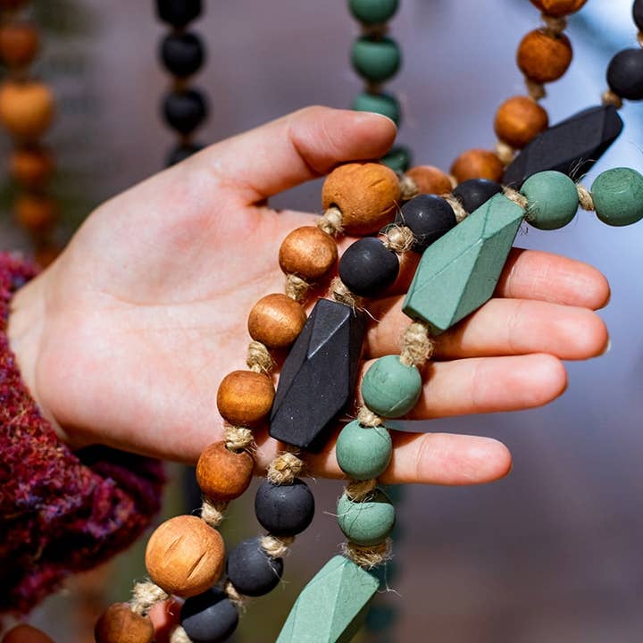 Rustic Reach - Wholesale Curtain Tieback - Wood Beaded Cord Curtain Tiebacks DIY Door Curtain 47" Long7