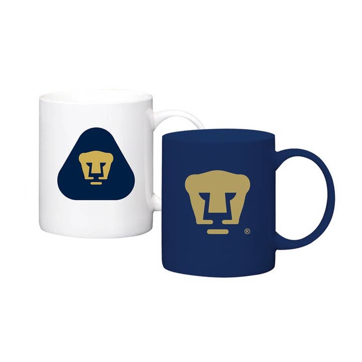 Pumas UNAM de La Liga MX 2-Pack Tapered Coffee Mug Set with Team Logo, 20 oz for wholesale by Simran International