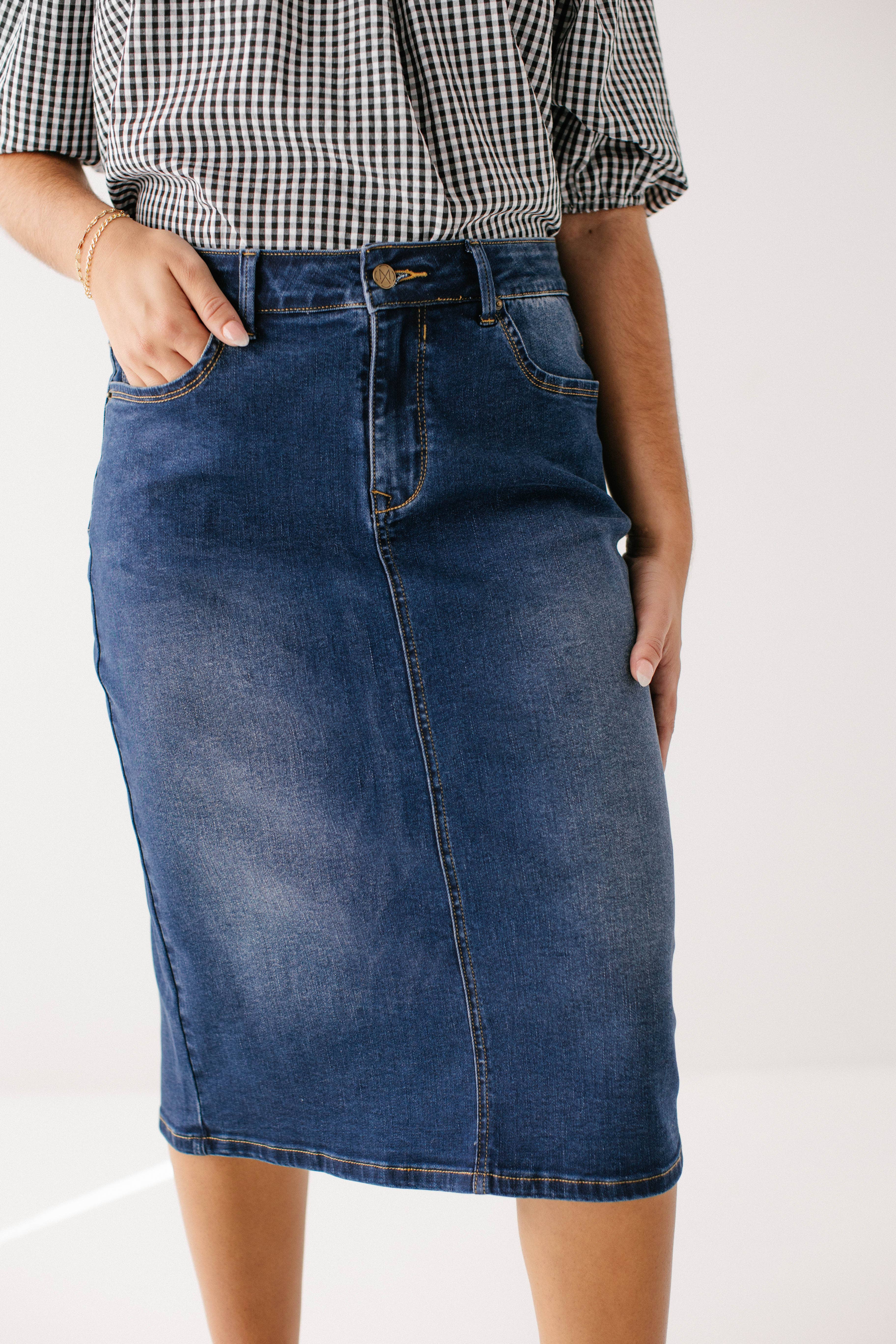 The Main Street Exchange - Wholesale Skirt - Women's - 'Wren' Classic Denim Skirt20