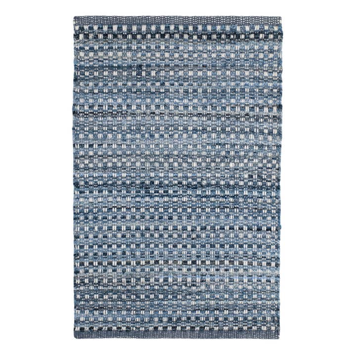 Denim Stone Handwoven Cotton Rug | Blue for wholesale by Annie Selke