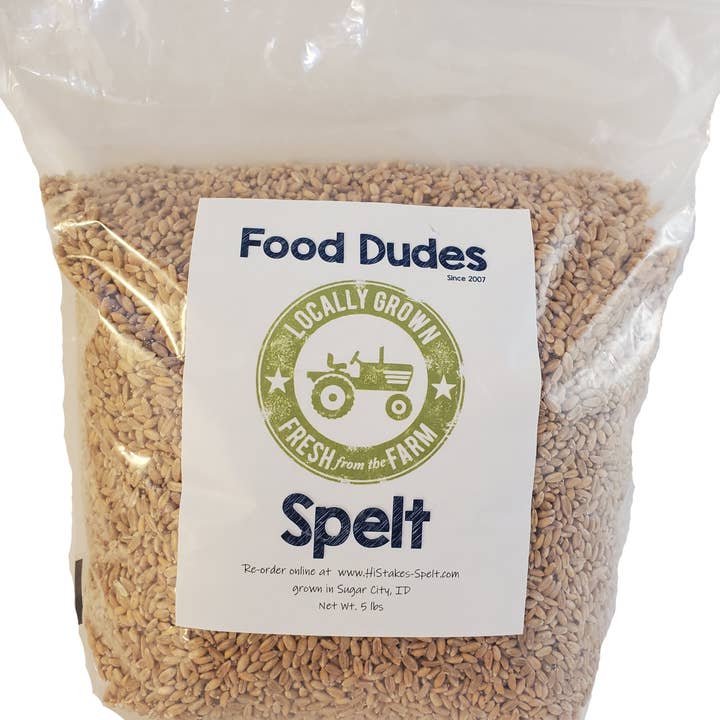 Food Dudes Spelt Whole Grain 5 lb bag for wholesale by Food Dudes | IdahoAncientGrains