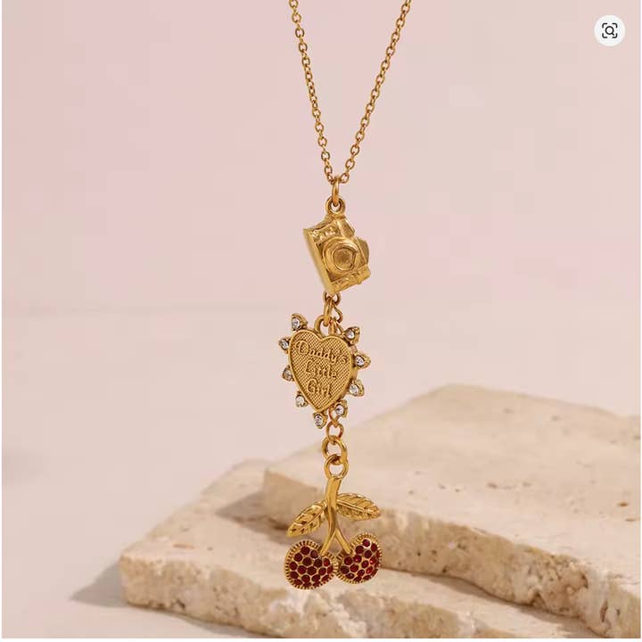 Halskæde med Vedhæng: Pappas Lille Pige for engroshandel hos NALU