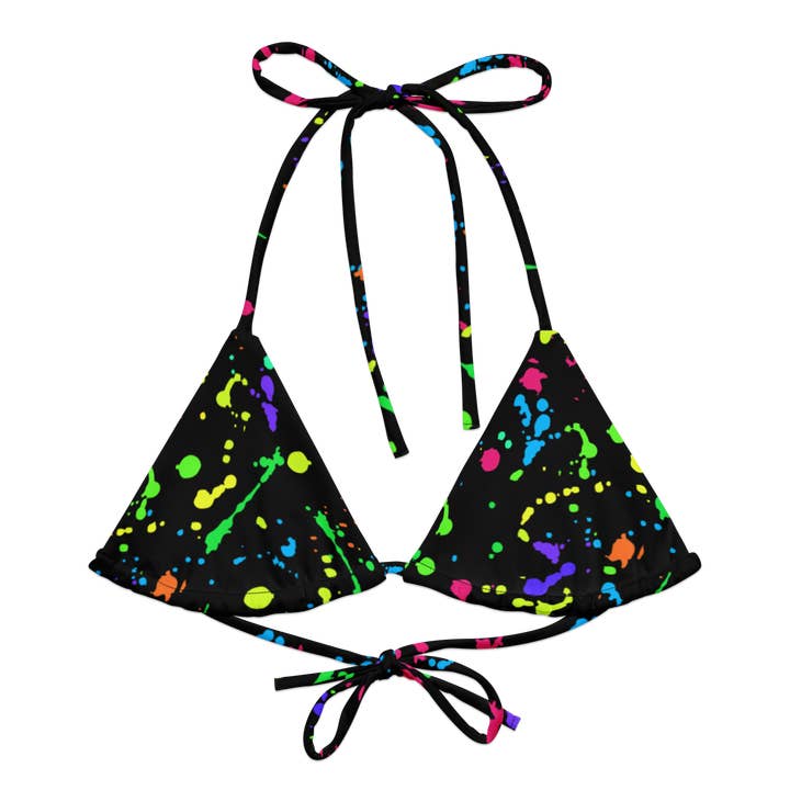 Elektrisches Tinten-String-Bikini-Oberteil für den Großhandel von Goth Cloth Co.