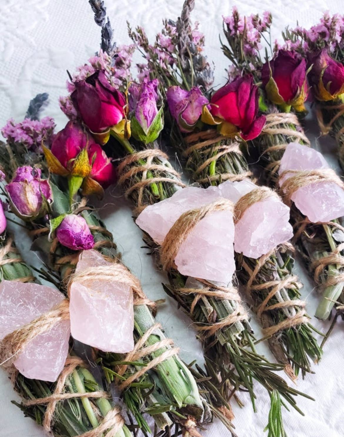 CharlieHaze - Wholesale Sage Bundle - Rose Quartz, Rosemary, Sage, and Lavender Smudge Stick7