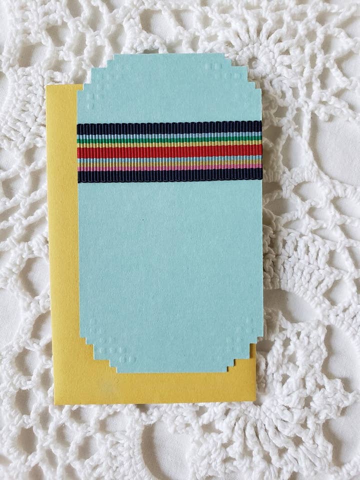 Preppy Striped Grosgrain Ribbon Gift Enclosure for wholesale by Sugar Shop Vintage & Paperie